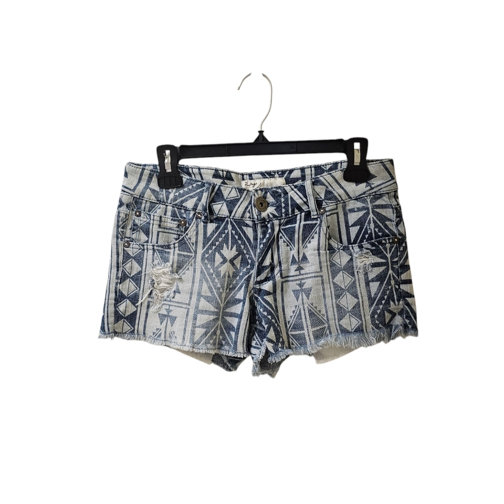 Vintage Havanna Tribal Broken In Soft Denim Jean Shorts Size 27 Low Rise